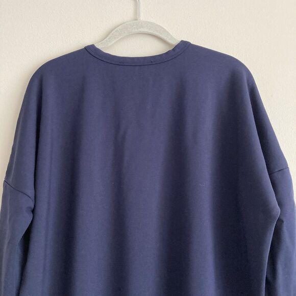 Tuckernuck Pomander Place Navy Sue Sweatshirt Dress Blue Tunic M/L Minimalist - Picture 7 of 9